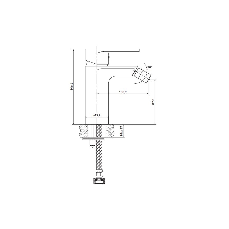 Cersanit S951-317 - Baterija za bide CREA nikl
