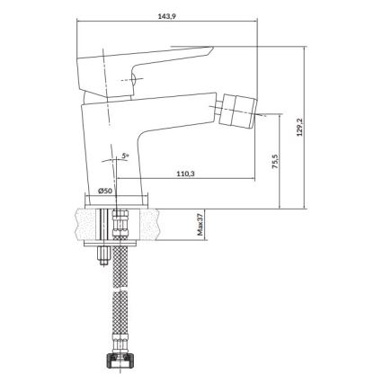 Cersanit S951-348 - Baterija za bide MILLE bela