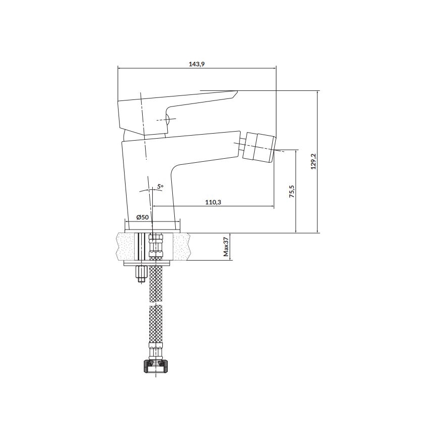 Cersanit S951-348 - Baterija za bide MILLE bela