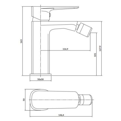 Cersanit S951-381 - Bide baterija LARGA zlatna