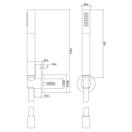Cersanit S951-401 - Tuš komplet CREA, nikl