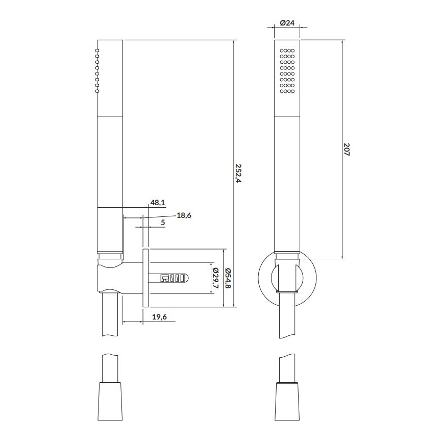 Cersanit S951-401 - Tuš komplet CREA, nikl