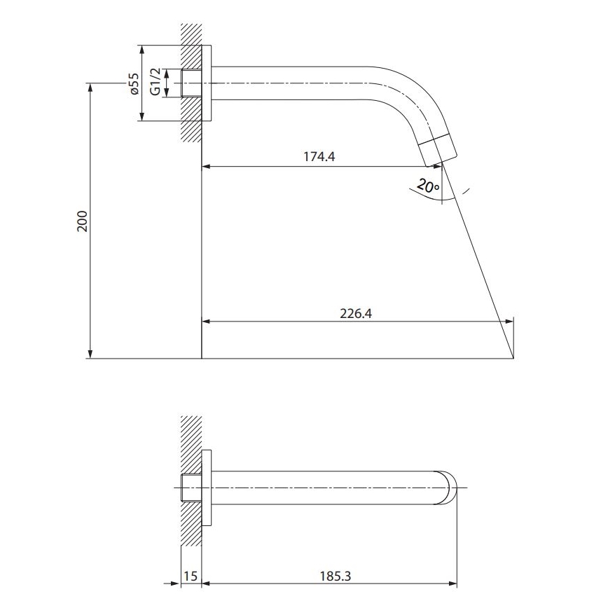 Cersanit S951-553 - Izliv za podžbuknu ugradnju ZEN, sjajni hrom
