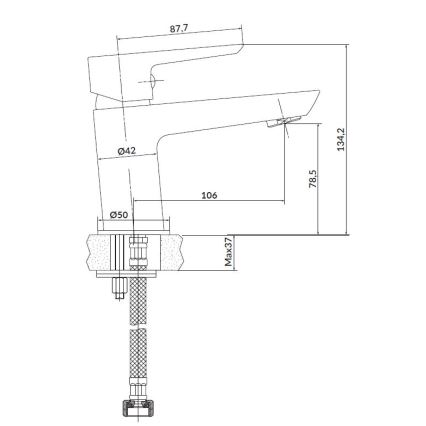 Cersanit S952-003 - Set za kadu sa baterijom + baterija za umivaonik MILLE sjajni hrom