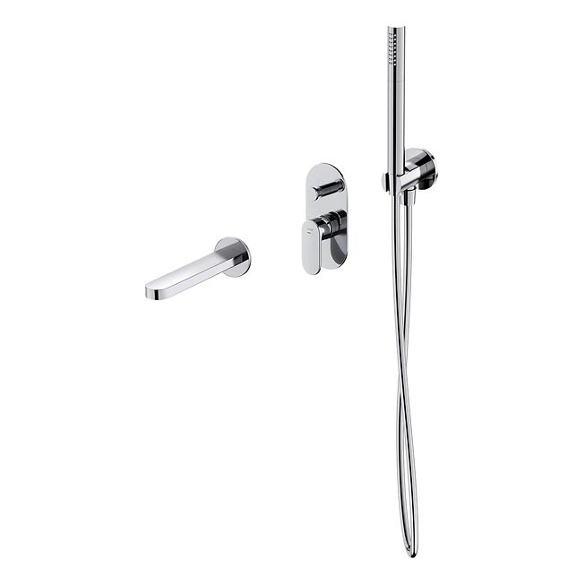 Cersanit S952-035 - Komplet za kadu sa ugradnom baterijom CREA, sjajni hrom