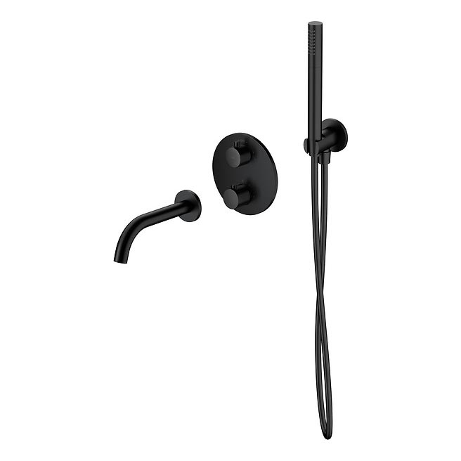 Cersanit S952-041 - Set za kadu sa termostatskom mešalicom za malter ZEN crno