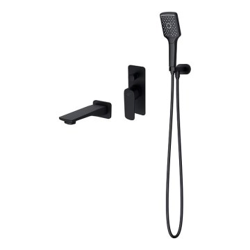 Cersanit S952-044 - Set za kadu sa podžbuknom baterijom LARGA, crna