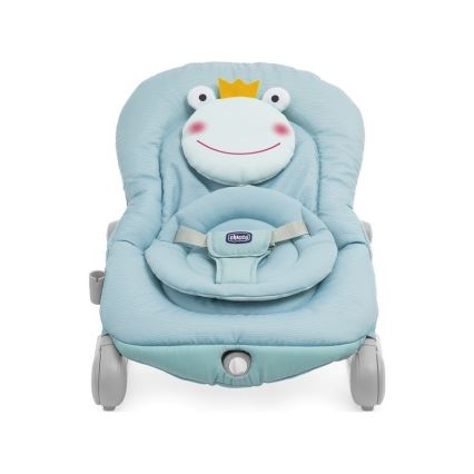 Chicco - Dečija vibrirajuća ležaljka sa melodijom BALLOON Froggy plava