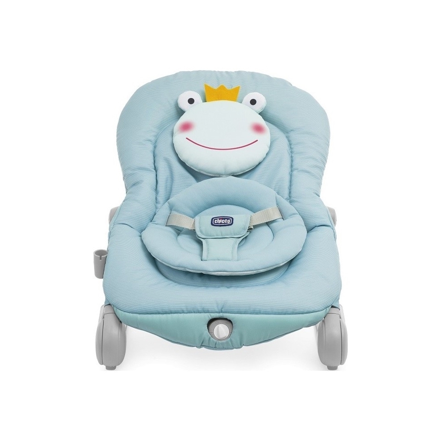 Chicco - Dečija vibrirajuća ležaljka sa melodijom BALLOON Froggy plava
