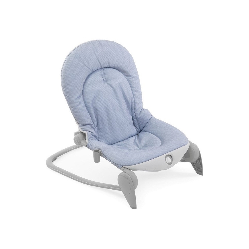 Chicco - Dečija vibrirajuća ležaljka za bebe sa melodijom BALLOON Dots 2xAA + 1xLR20 plava