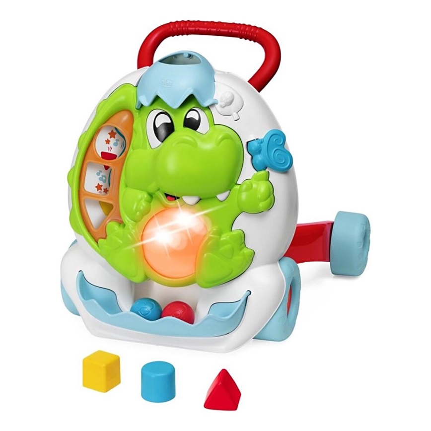 Chicco - Hodalica s aktivnostima i zvuk 2u1 DINO 2xAA