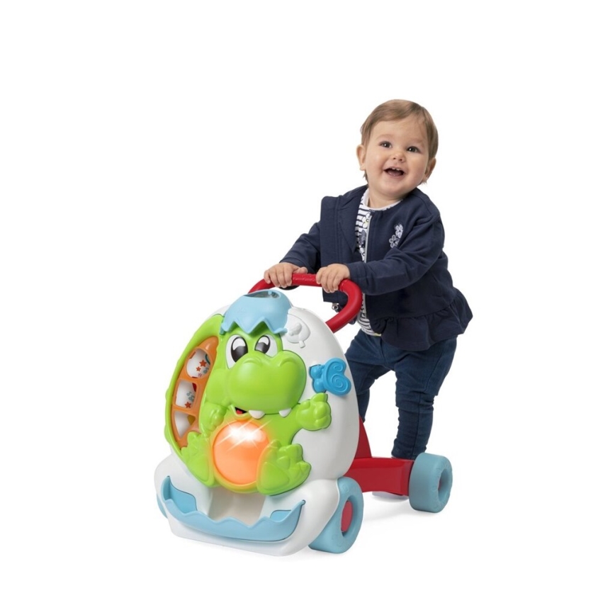 Chicco - Hodalica s aktivnostima i zvuk 2u1 DINO 2xAA