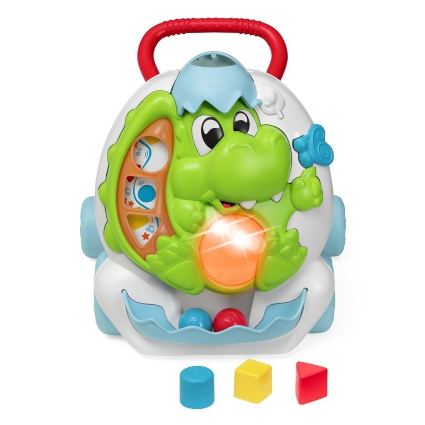 Chicco - Hodalica s aktivnostima i zvuk 2u1 DINO 2xAA