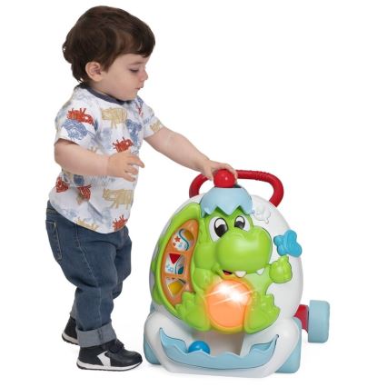 Chicco - Hodalica s aktivnostima i zvuk 2u1 DINO 2xAA