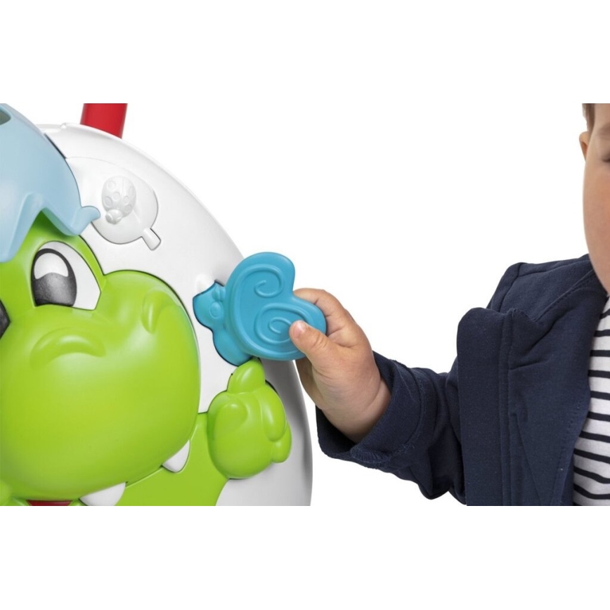 Chicco - Hodalica s aktivnostima i zvuk 2u1 DINO 2xAA