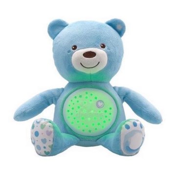 Chicco - Projektor sa melodijom BABY BEAR 3xAAA plava
