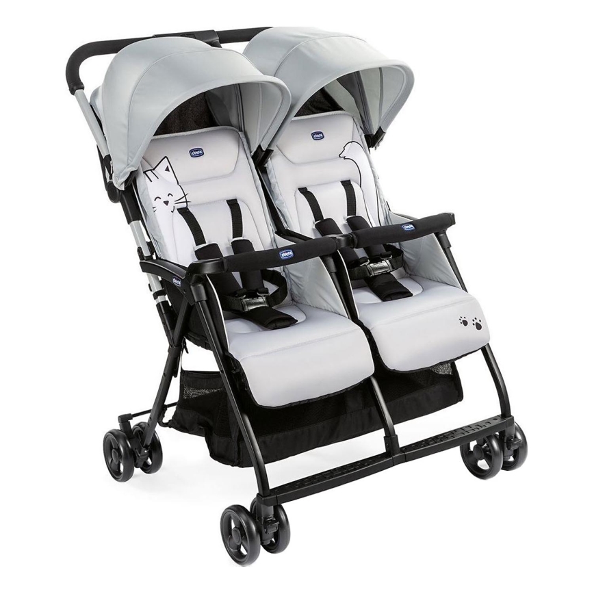 Chicco - Sportska kolica za blizance OHLALA TWIN Silver Cat srebrno