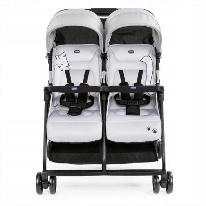 Chicco - Sportska kolica za blizance OHLALA TWIN Silver Cat srebrno