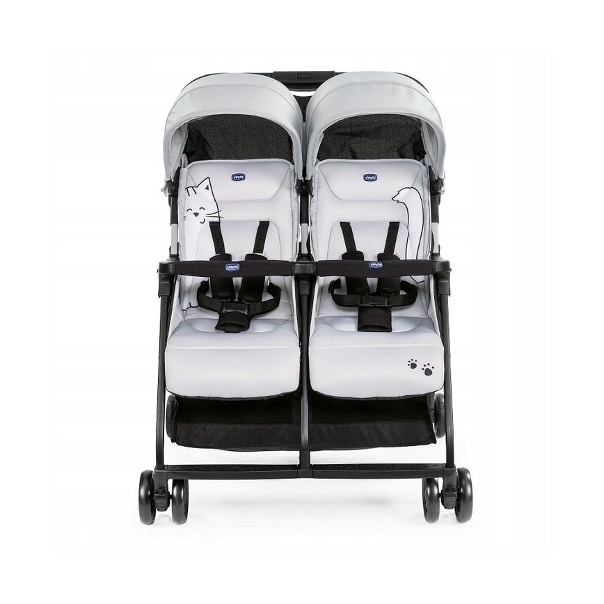 Chicco - Sportska kolica za blizance OHLALA TWIN Silver Cat srebrno