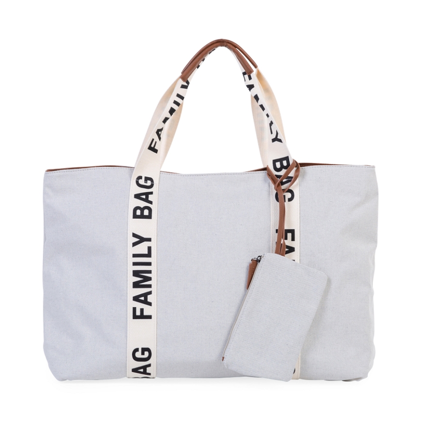 Childhome - Putna torba FAMILY BAG CANVAS bela