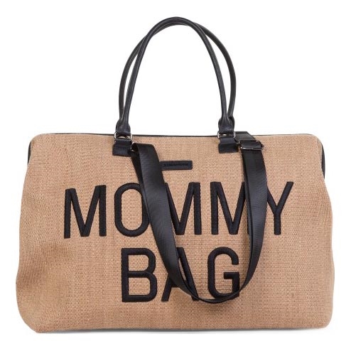 Childhome - Torba za previjanje MOMMY BAG RAFFIA LOOK bež