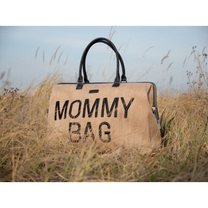 Childhome - Torba za previjanje MOMMY BAG RAFFIA LOOK bež