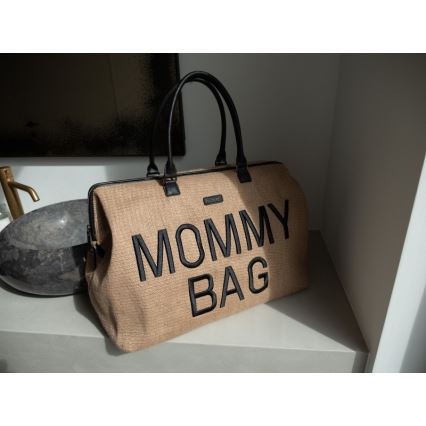 Childhome - Torba za previjanje MOMMY BAG RAFFIA LOOK bež