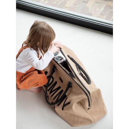 Childhome - Torba za previjanje MOMMY BAG RAFFIA LOOK bež
