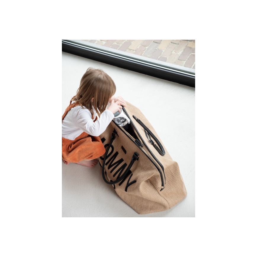 Childhome - Torba za previjanje MOMMY BAG RAFFIA LOOK bež