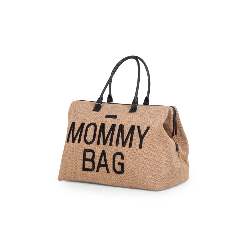 Childhome - Torba za previjanje MOMMY BAG RAFFIA LOOK bež