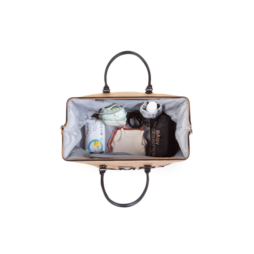 Childhome - Torba za previjanje MOMMY BAG RAFFIA LOOK bež