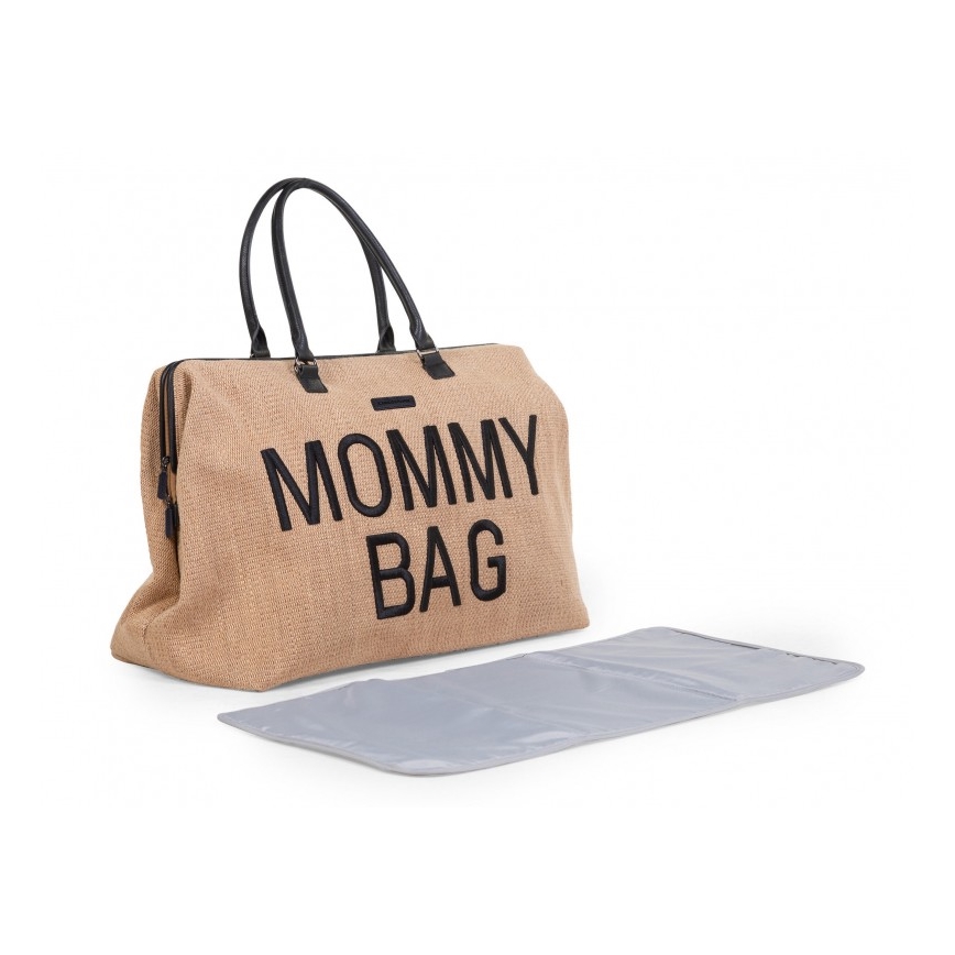 Childhome - Torba za previjanje MOMMY BAG RAFFIA LOOK bež