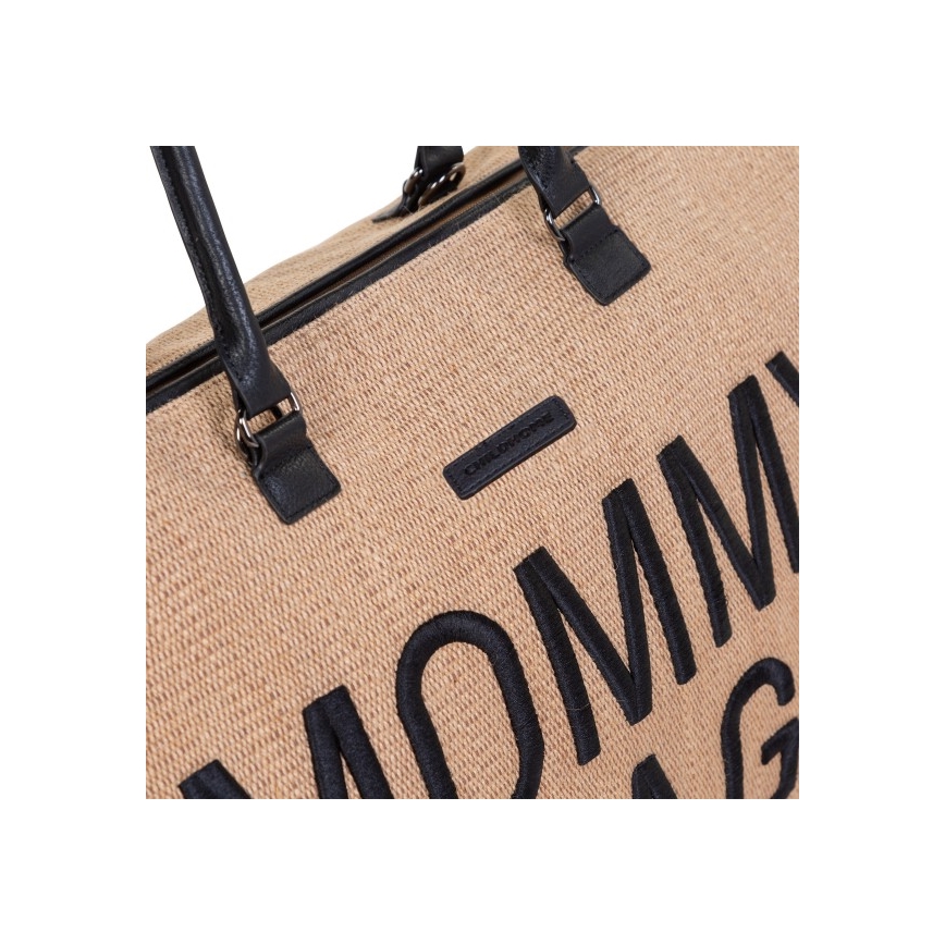 Childhome - Torba za previjanje MOMMY BAG RAFFIA LOOK bež