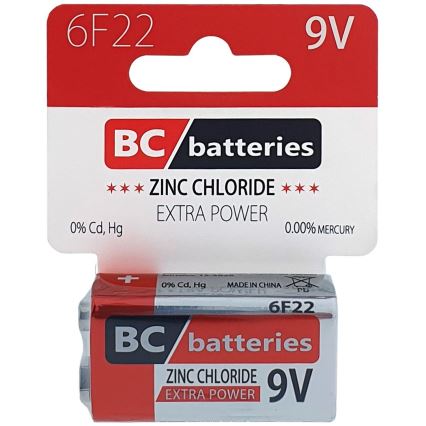 Cink-hloridna baterija 6F22 EXTRA POWER 9V