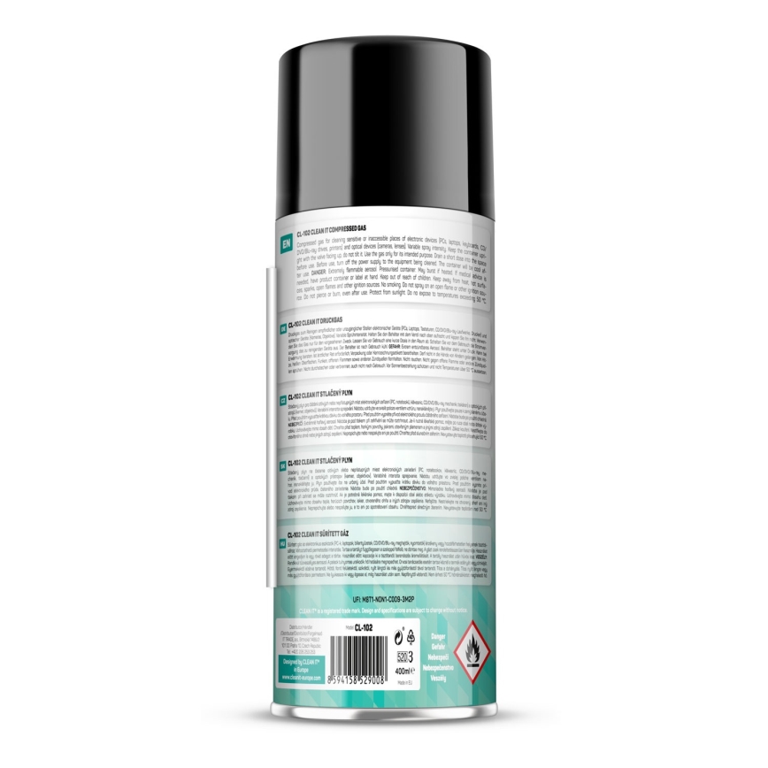 CLEAN IT CL-102 - Kompresovani gas za čišćenje električnih uređaja 400 ml
