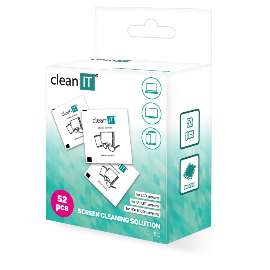 CLEAN IT CL-150 - Vlažne maramice za jednokratnu upotrebu 52 kom