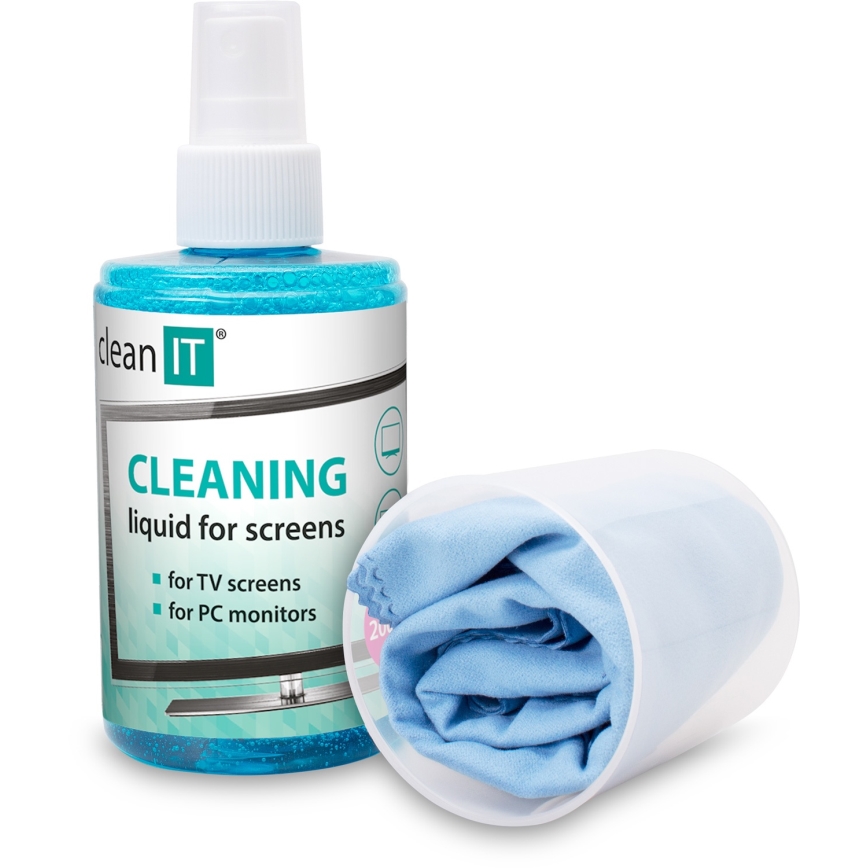 CLEAN IT CL-180 - Rastvor za čišćenje ekrana sa krpom 200 ml