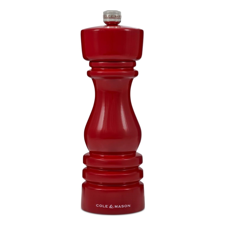 Cole&Mason - Mlin za biber LONDON 18 cm bukva/crveno