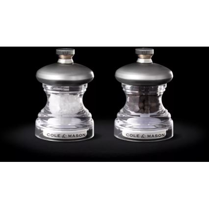 Cole&Mason - Sada mlinova za so i biber BUTTON 2 kom 6,5 cm