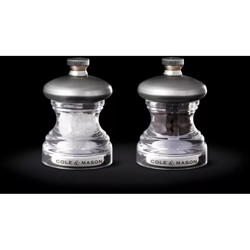 Cole&Mason - Sada mlinova za so i biber BUTTON 2 kom 6,5 cm