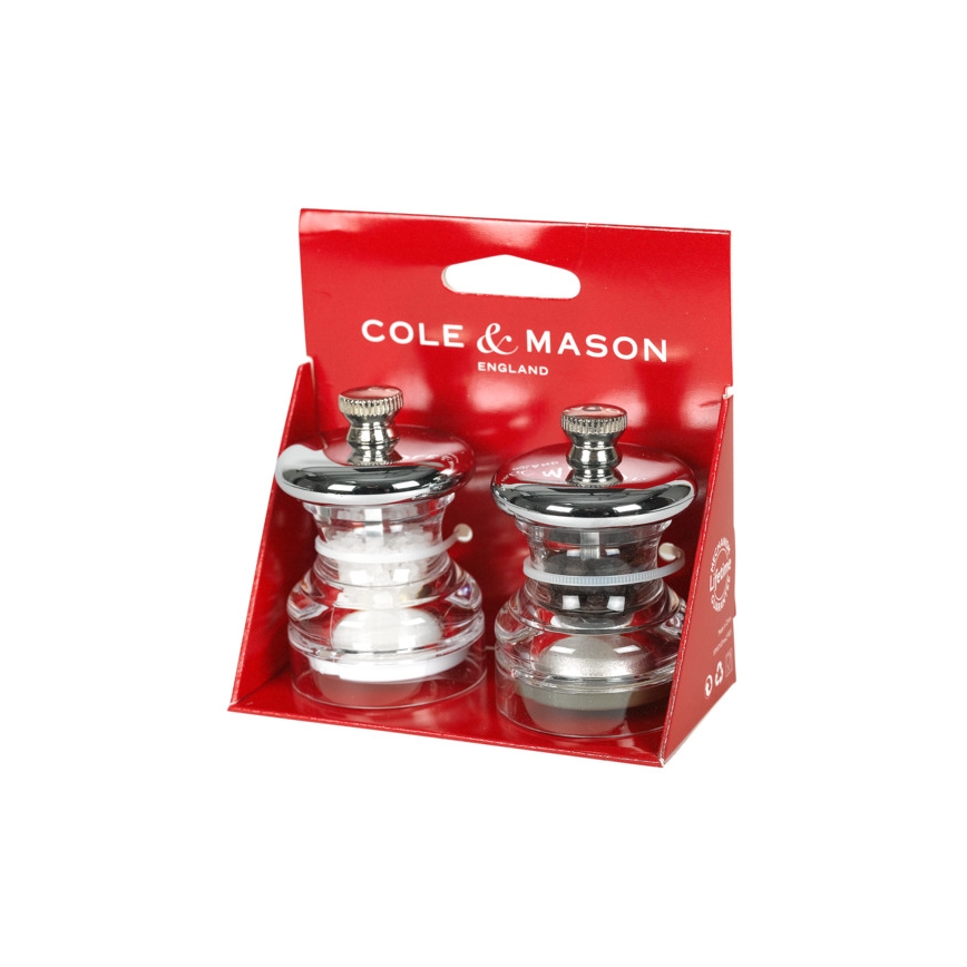 Cole&Mason - Sada mlinova za so i biber BUTTON 2 kom 6,5 cm