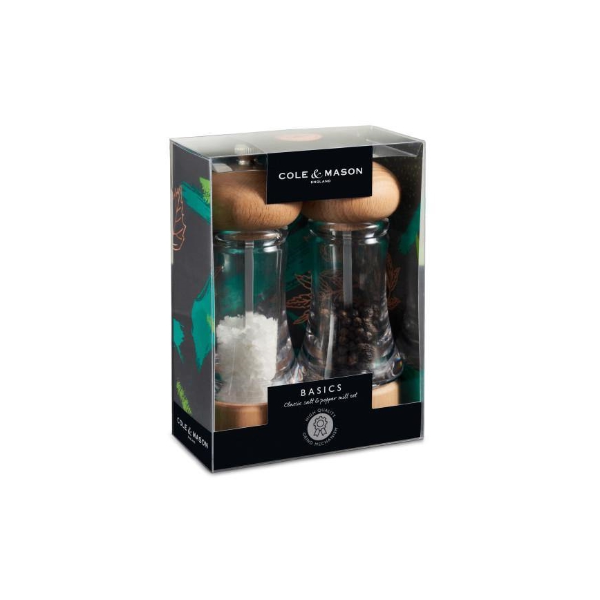 Cole&Mason - Set mlinova za so i biber BASICS, 2 kom, bukva, 16 cm