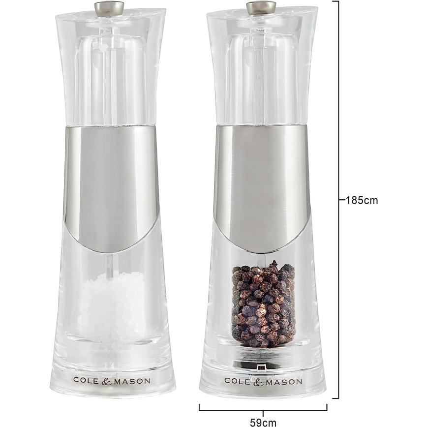 Cole&Mason - Set mlinova za so i biber BOBBI, 2 kom, 18,5 cm