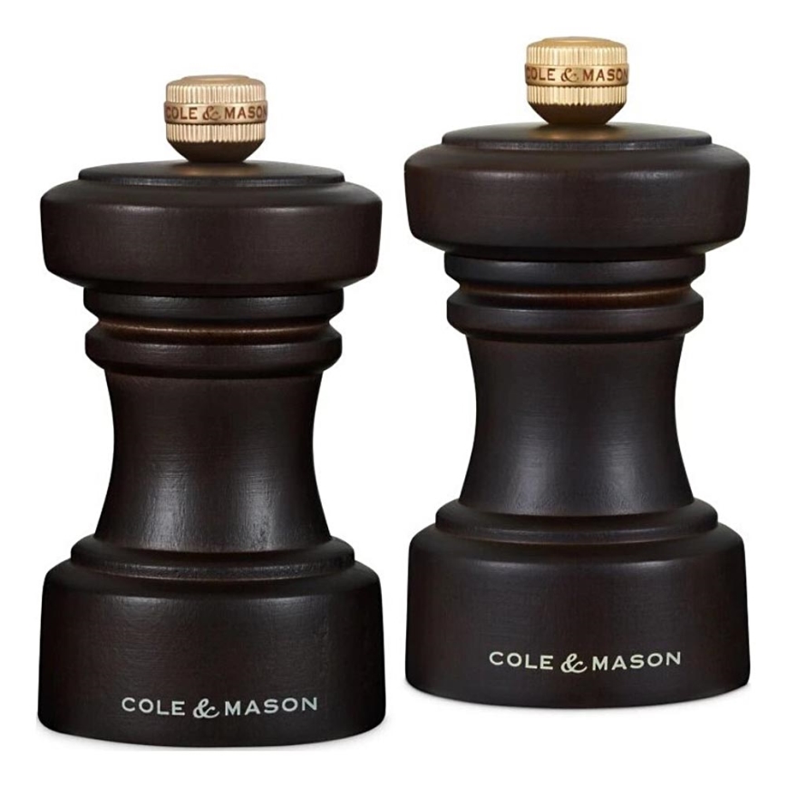 Cole&Mason - Set mlinova za so i biber HOXTON 2 kom 10,4 cm bukva/braon