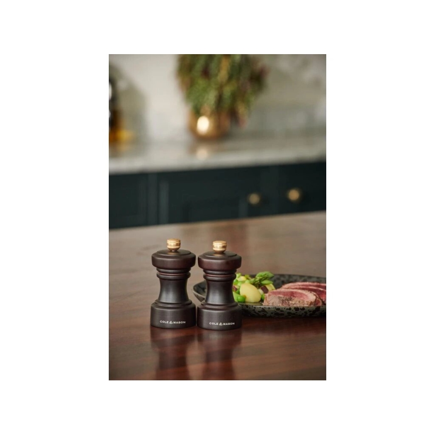 Cole&Mason - Set mlinova za so i biber HOXTON 2 kom 10,4 cm bukva/braon