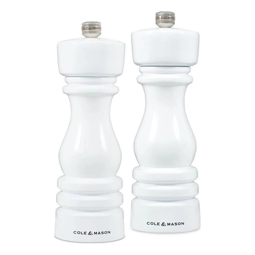 Cole&Mason - Set mlinova za so i biber LONDON 2 kom 18 cm bukva/bela