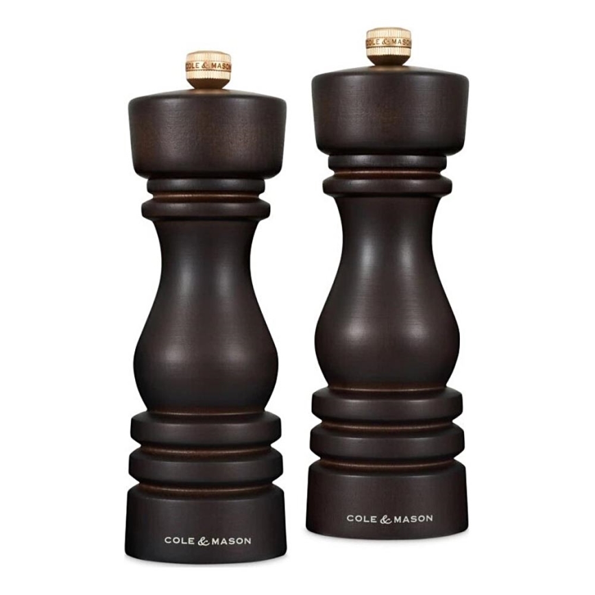 Cole&Mason - Set mlinova za so i biber LONDON 2 kom 18 cm bukva/braon