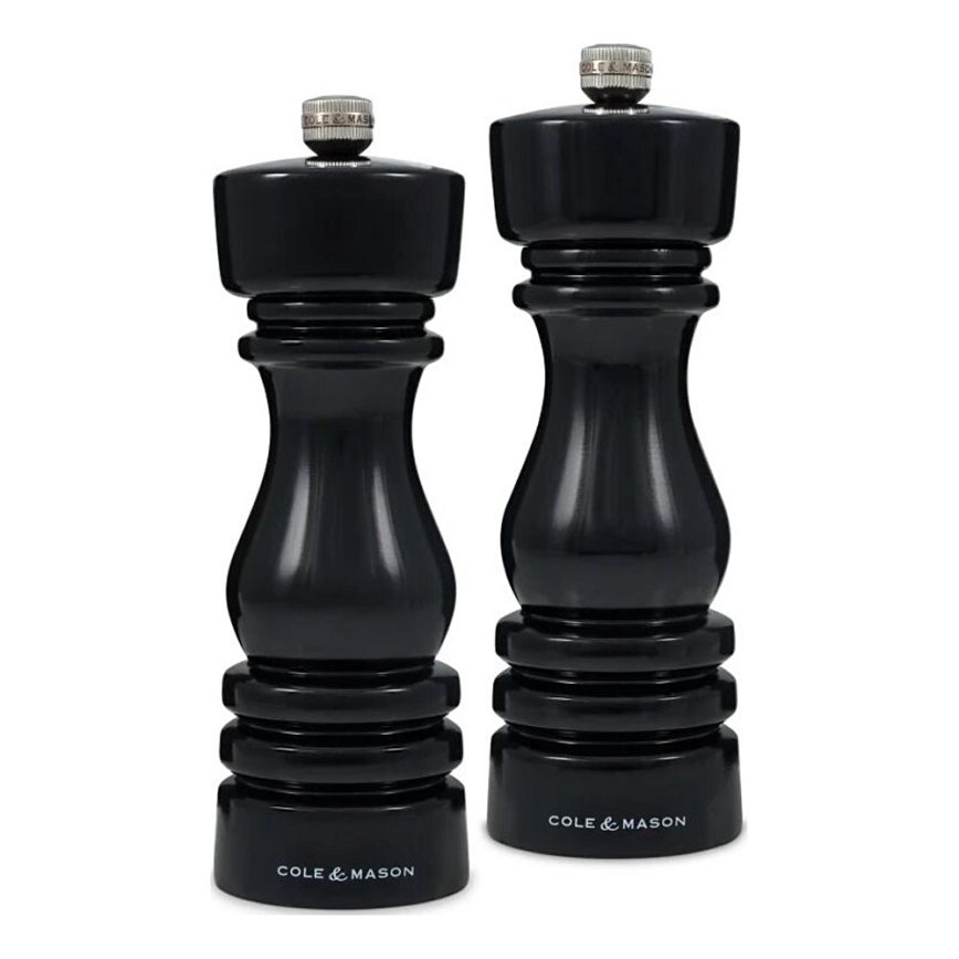 Cole&Mason - Set mlinova za so i biber LONDON 2 kom 18 cm bukva/crno