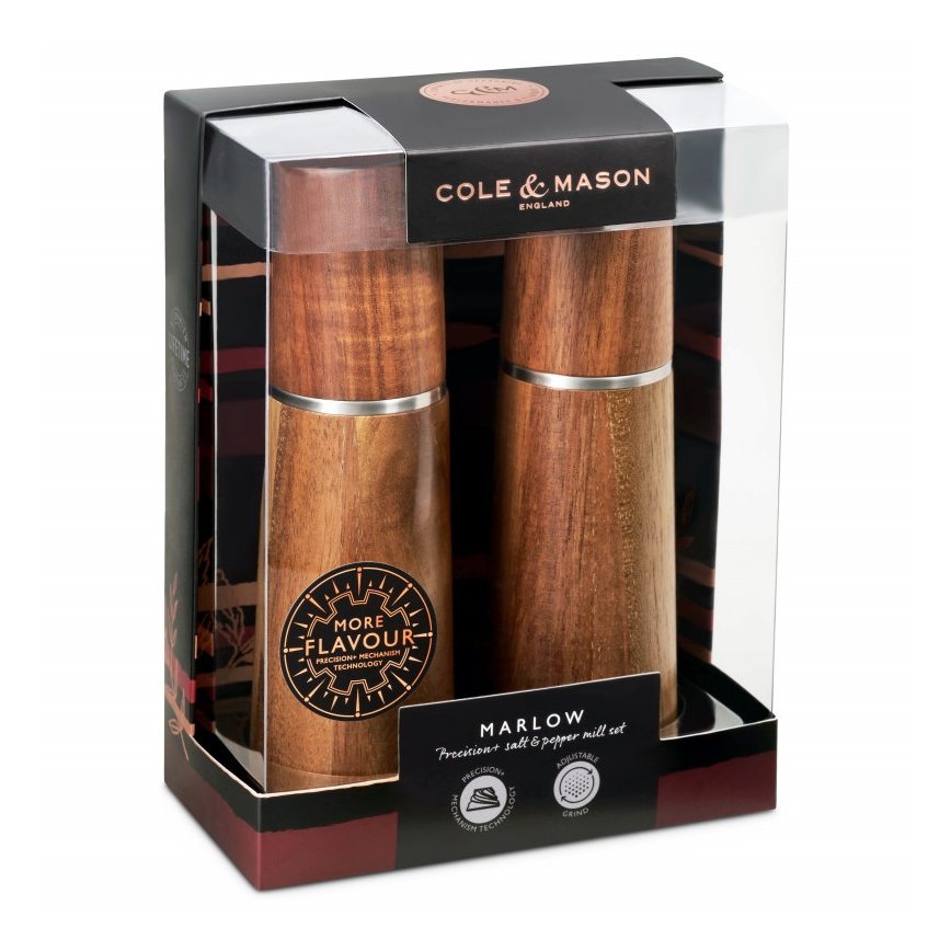 Cole&Mason - Set mlinova za so i biber MARLOW od akacije 2 kom 18,5 cm