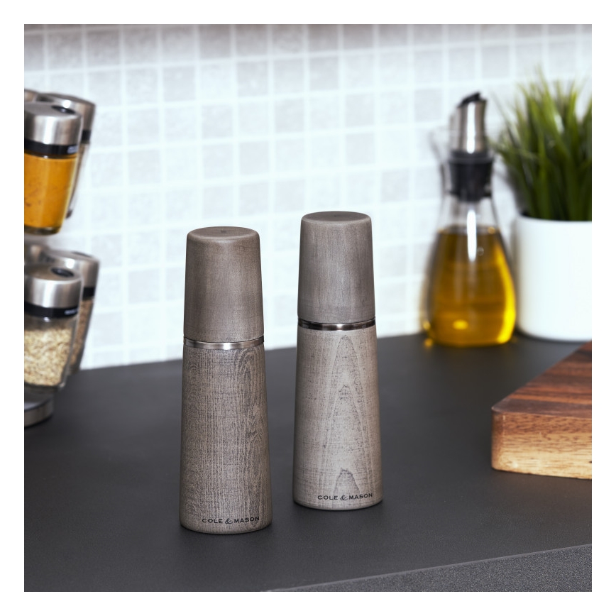 Cole&Mason - Set mlinova za so i biber MARLOW od bukovine, 2 kom, 18,5 cm